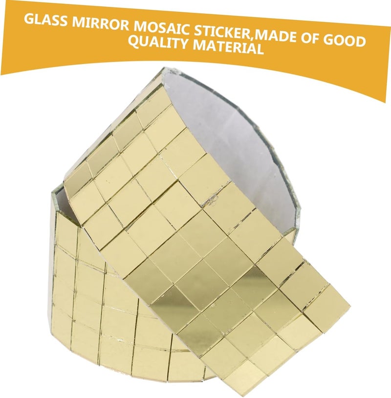 Self-Adhesive Mini Square Mirror Tiles for DIY Wall Decoration Gold Mosaic Stickers for Home Kitchen Bathroom Craft Projects - Image 3