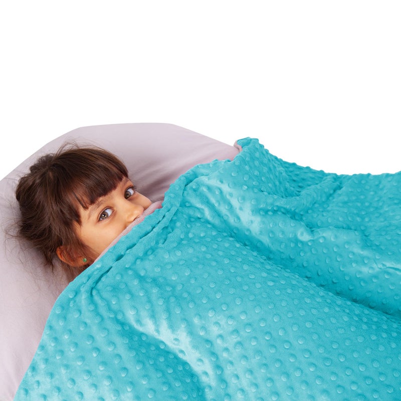 SuperSoft Kids Weighted Blanket 7 Pounds  Weighted Blanket for Kids  Easy to Clean Washable Minky Cover  41x60 Inches 7lbs Child  Small Heavy Blanket for Girls and Boys