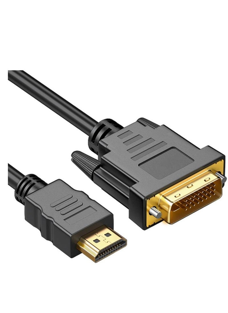 Benfei HDMI to DVI 1.5M Cable, Uni-Directional HDMI Computer to DVI Monitor Cable (Male to Male) Compatible for Computer, Desktop, Laptop, PC, Monitor, Projector, HDTV, Roku, Xbox  - Image 1