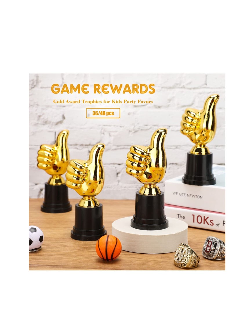 Excefore Plastic Gold Trophy Awards, 10 Pcs 5 Inch High Thumbs up Trophies, Funny School Trophy, Suitable for Party, Kids, Employee, Teacher - Image 5