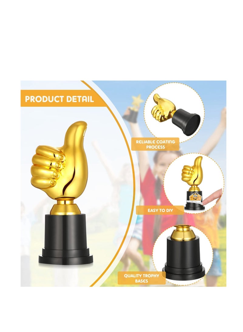 Excefore Plastic Gold Trophy Awards, 10 Pcs 5 Inch High Thumbs up Trophies, Funny School Trophy, Suitable for Party, Kids, Employee, Teacher - Image 3