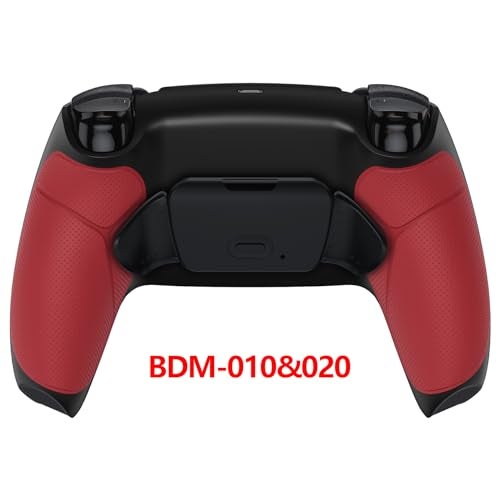 eXtremeRate Red Rubberized Grip Programable RISE 2.0 Remap Kit for PS5 Controller BDM-010 BDM-020 Models, Custom Upgrade Board & Redesigned Back Shell & Back Buttons Set for PS5 Controller - Image 4