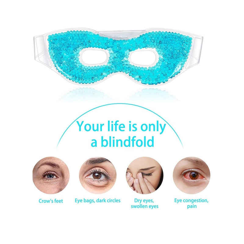 SOLARAE Gel Eyemask with Eye Holes, Hot Cold Compress Pack Eye Therapy, Cooling Eyemask for Puffy Eyes, Dry Eyes, Headaches, Migraines, Dark Circles, Sinus, Reusable Eye Facemask - Image 5