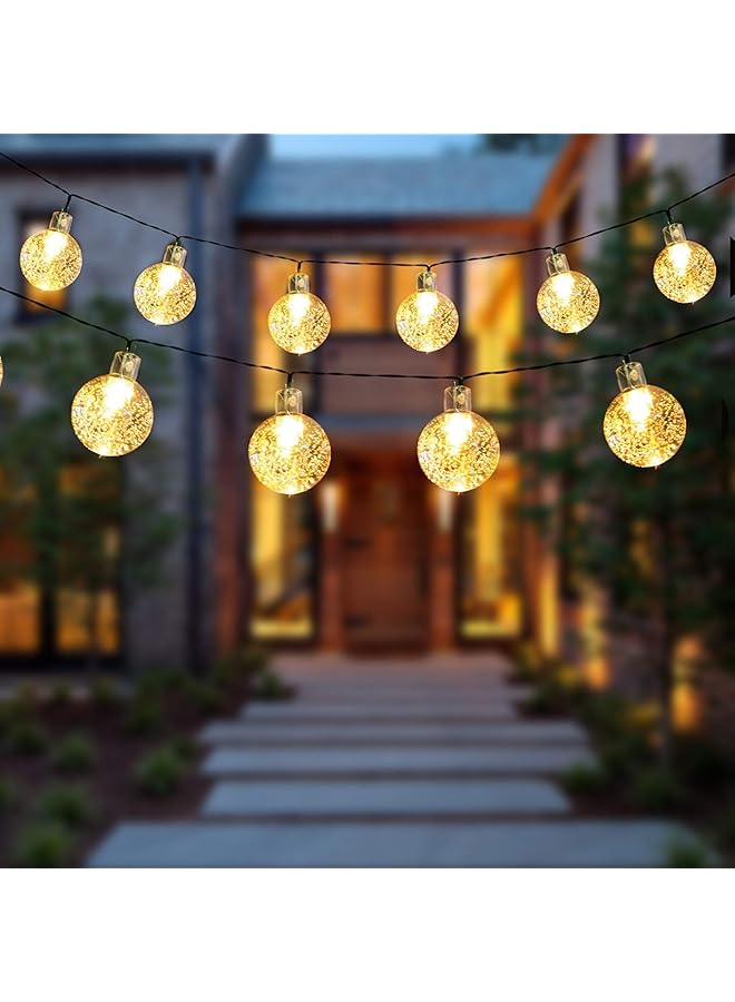 إيروريكس سلسلة مصابيح تعمل بالطاقة الشمسية بطول 20 قدمًا و30 مصباحًا أبيضًا - Image 4