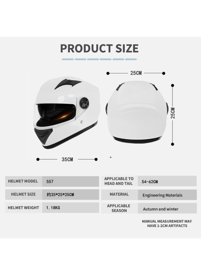 LAMAY Full-face motorcycle helmet, lightweight and impact-resistant, cool riding helmet, suitable for all seasons, white visor, breathable lining, unisex, suitable for riding and leisure activities. - Image 3
