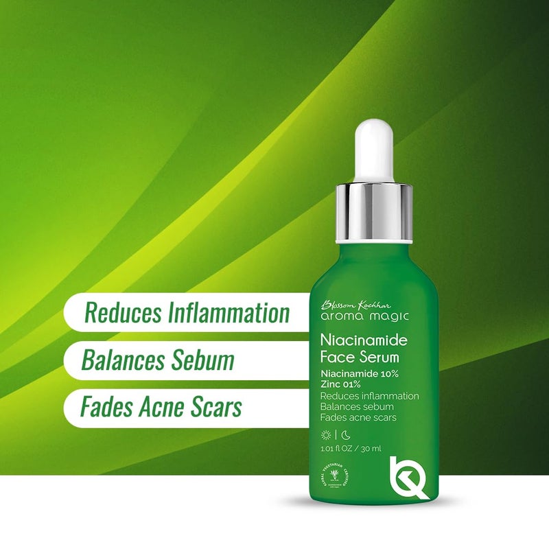 Aroma Magic 10 Niacinamide Face Serum for Acne Marks Enlarged Pores Hydration 1 Zinc PCA Excess OilSebum Control 30ml All Skin Types - Image 2