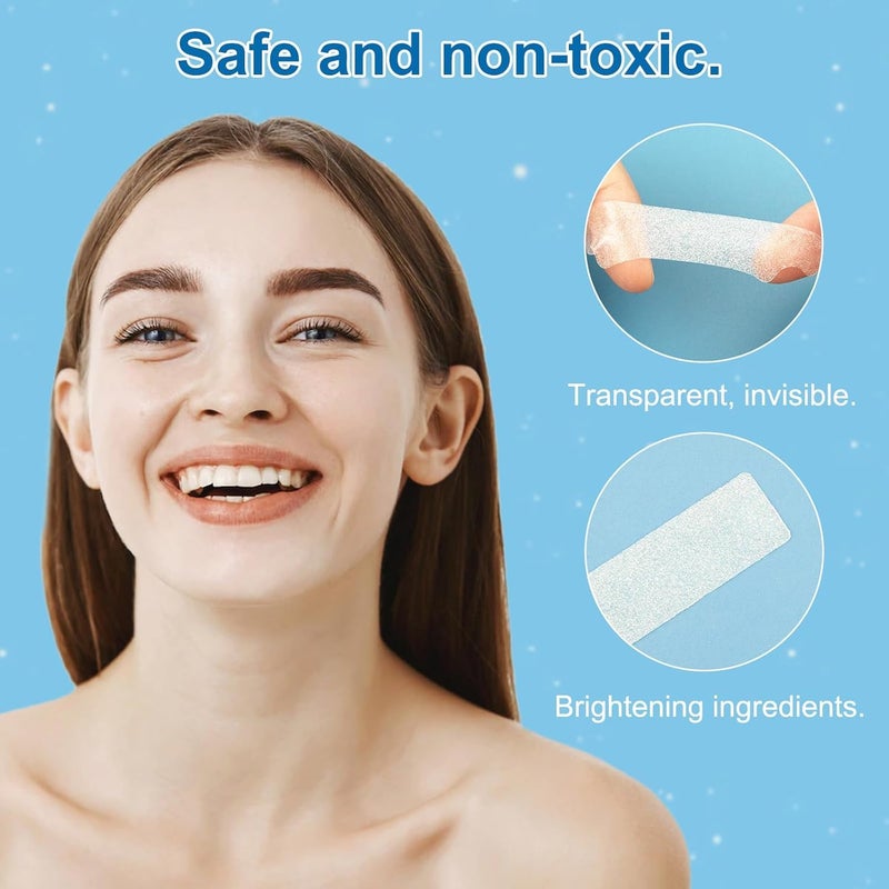 Calyrex Teeth Whitening Strips 7 Treatments, Non-Sensitive Formula, Non-Slip 14 Whitening Strips for Sensitive Teeth, Fast Whitening, Safe Whitener for Smokers, Coffee Drinkers, Yellow Stains - Image 5