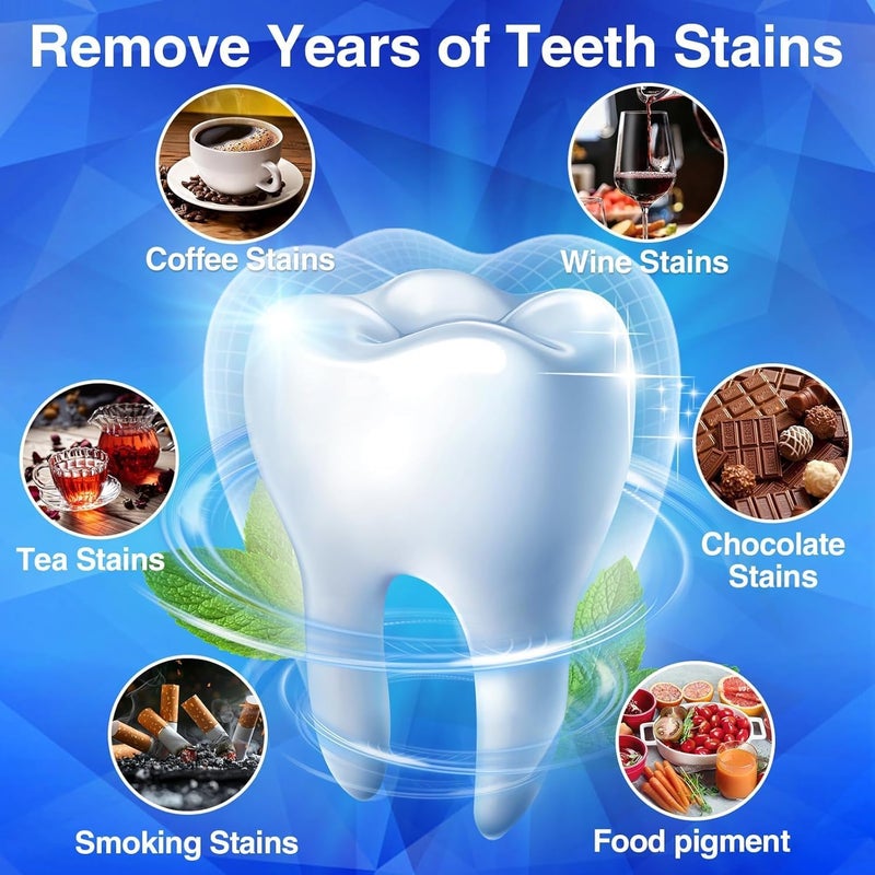 Calyrex Teeth Whitening Strips 7 Treatments, Non-Sensitive Formula, Non-Slip 14 Whitening Strips for Sensitive Teeth, Fast Whitening, Safe Whitener for Smokers, Coffee Drinkers, Yellow Stains - Image 2