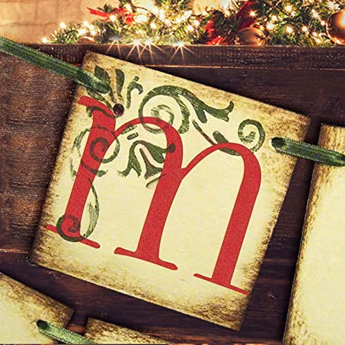 ORIENTAL CHERRY Christmas Decorations - Vintage Merry Christmas Banner - Retro Nostalgic Traditional Old Fashioned Victorian Xmas Holiday Clearance Decor for Indoor Home Office Fireplace Mantle Farmhouse - Image 2