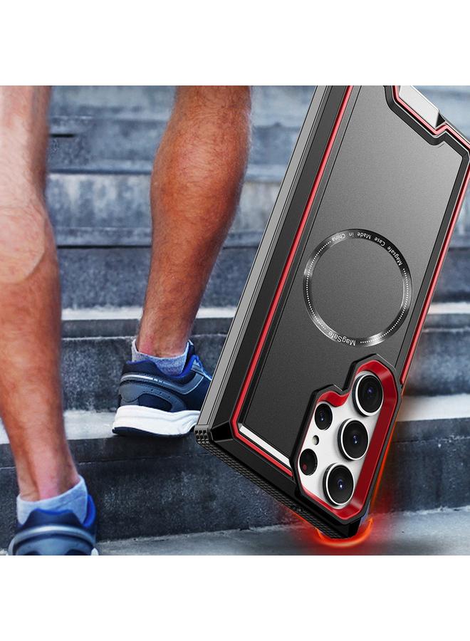 S-TOP Case For Samsung Galaxy S23+ 5G Armour Two-color MagSafe Magnetic TPU + PC Phone Case - Image 5