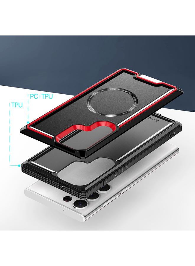 S-TOP Case For Samsung Galaxy S23+ 5G Armour Two-color MagSafe Magnetic TPU + PC Phone Case - Image 3