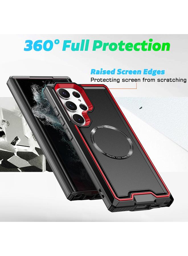 S-TOP Case For Samsung Galaxy S23+ 5G Armour Two-color MagSafe Magnetic TPU + PC Phone Case - Image 4