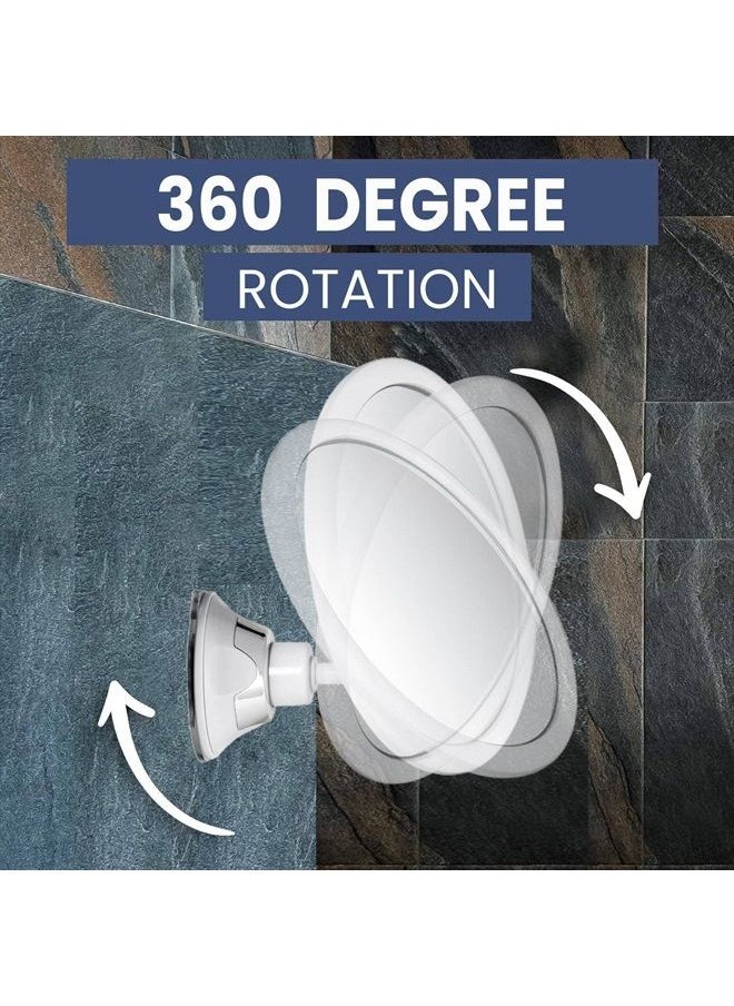 Mirrorvana 3X Magnifying Round Shower Mirror for Fogless Shaving with Strong and Sticky Suction Cup, Shatterproof Surface and 360° Swivel - 6.7" Diameter  - Image 4