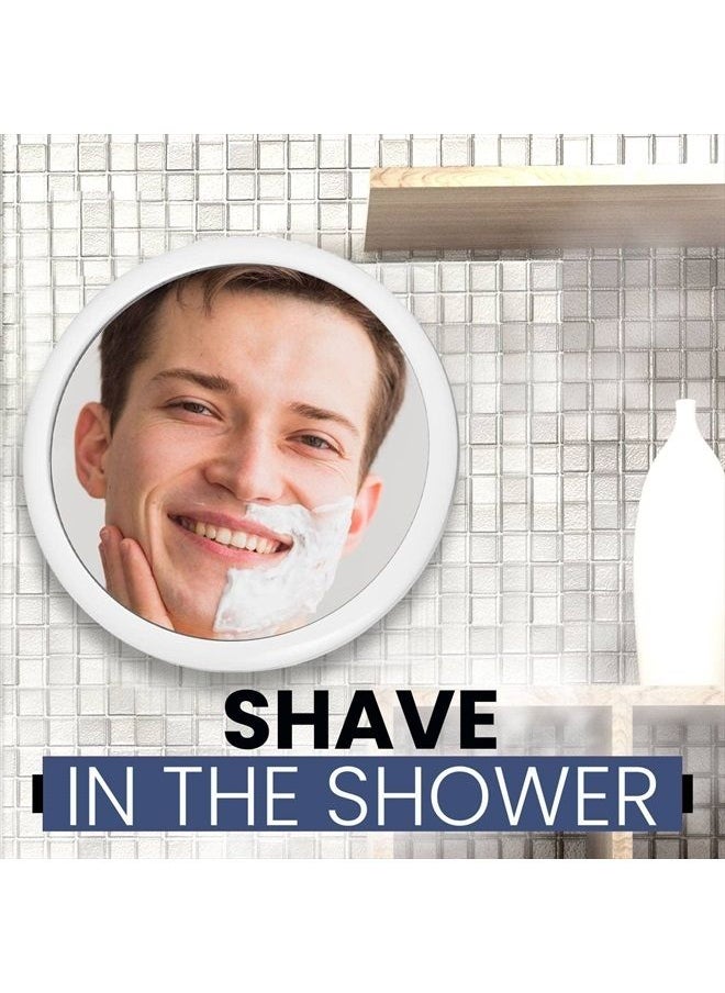 Mirrorvana 3X Magnifying Round Shower Mirror for Fogless Shaving with Strong and Sticky Suction Cup, Shatterproof Surface and 360° Swivel - 6.7" Diameter  - Image 5