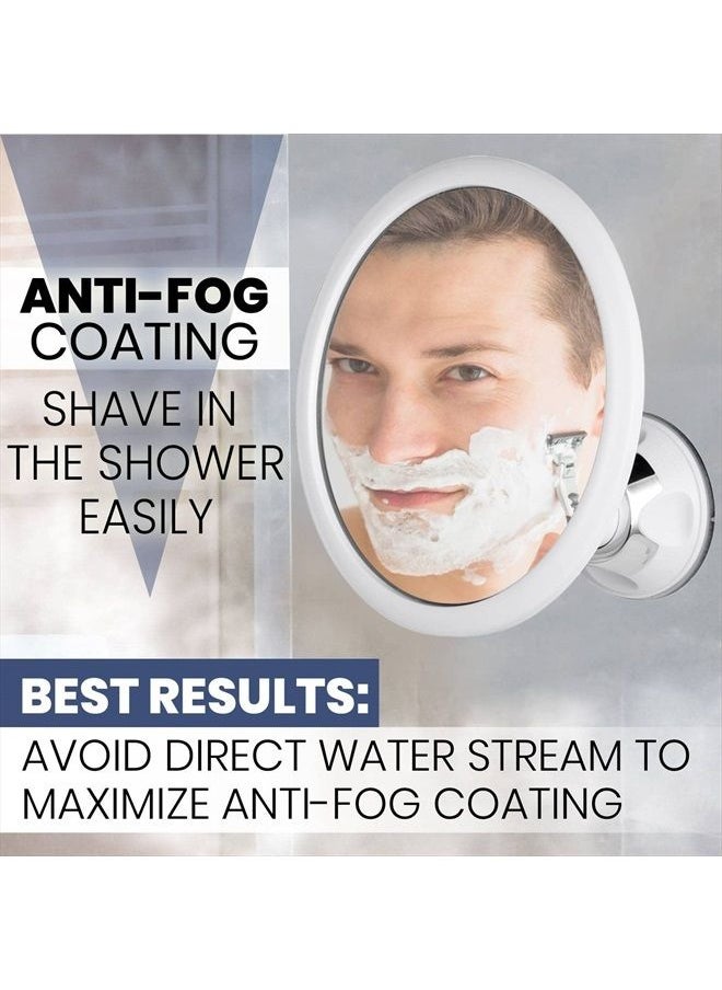 Mirrorvana 3X Magnifying Round Shower Mirror for Fogless Shaving with Strong and Sticky Suction Cup, Shatterproof Surface and 360° Swivel - 6.7" Diameter  - Image 3