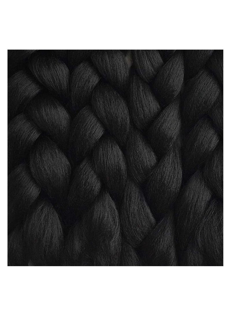 إستيل جدائل شعر أومبير جامبو جدائل شعر صناعية 5 حزم وصلات شعر لتضفير الكروشيه الملتوي أسود - Image 3