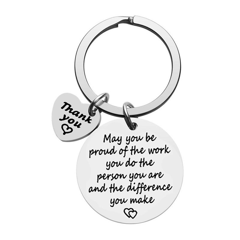 2pcs Stainless Steel Key Retirement Key Chain Gifts for Coworker Friends - Image 1