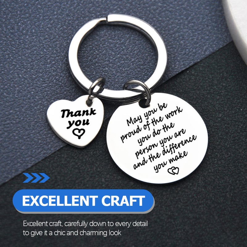 2pcs Stainless Steel Key Retirement Key Chain Gifts for Coworker Friends - Image 4