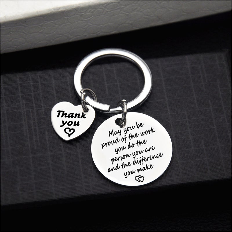 2pcs Stainless Steel Key Retirement Key Chain Gifts for Coworker Friends - Image 3