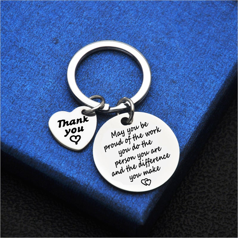 2pcs Stainless Steel Key Retirement Key Chain Gifts for Coworker Friends - Image 2