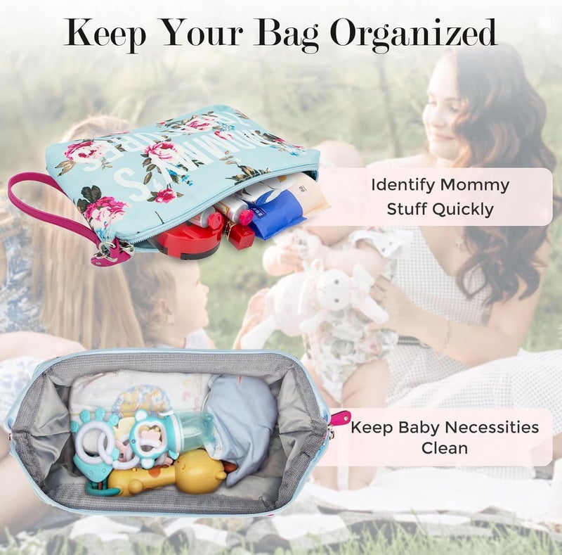 Printe Floral Mommy Diaper Bag Set - Image 3
