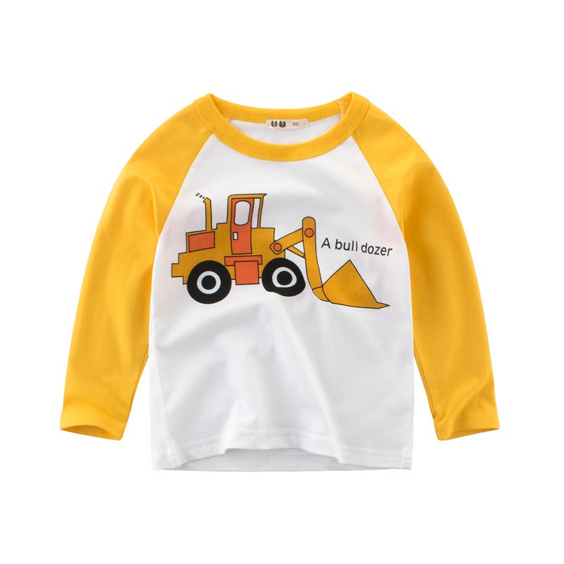 2024 Kidsren'S Clothing Autum New Bottoming Shirt Kidsren'S Korean Long-Sleeved Boy'S T-Shirt Baby Caring Shirt Boy'S Clothing - Image 3