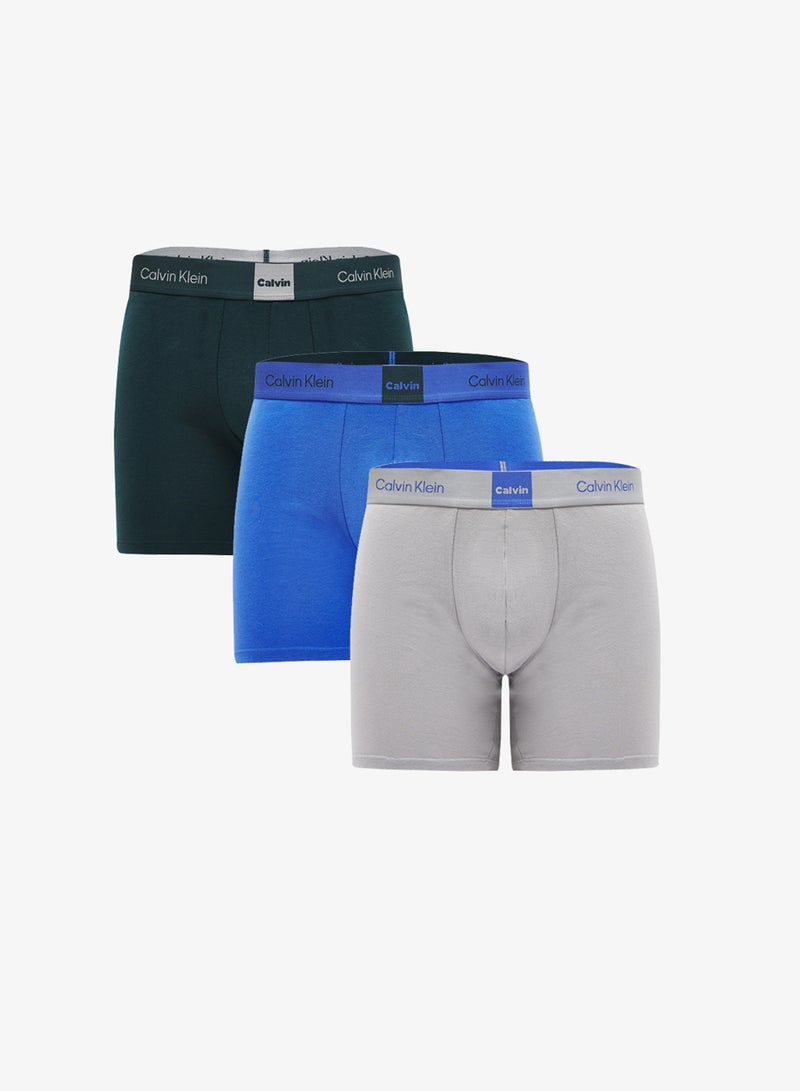 CALVIN KLEIN 3 Pack Boxer Briefs - Icon Logo Graphic - Image 1
