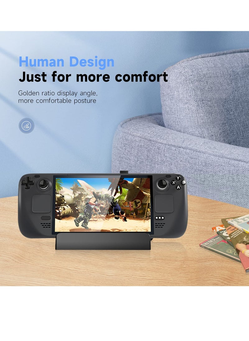 SYOSI - Stand Base for Valve Steam Deck, 3 Angle Level Adjustable Holder Stand, Portable Foldable Non-Slip Bracket for Steam Deck Accessories / Switch / Switch Lite / Switch OLED / Tablets and Smartphones - Image 1