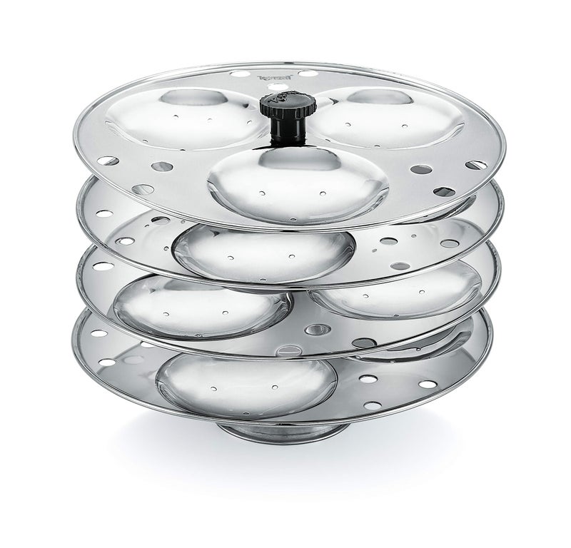 Konquer TimeS Komal Stainless Steel Idly Stand Suitable for Inner Lid Cooker,3x4 Plates,Silver - Image 1