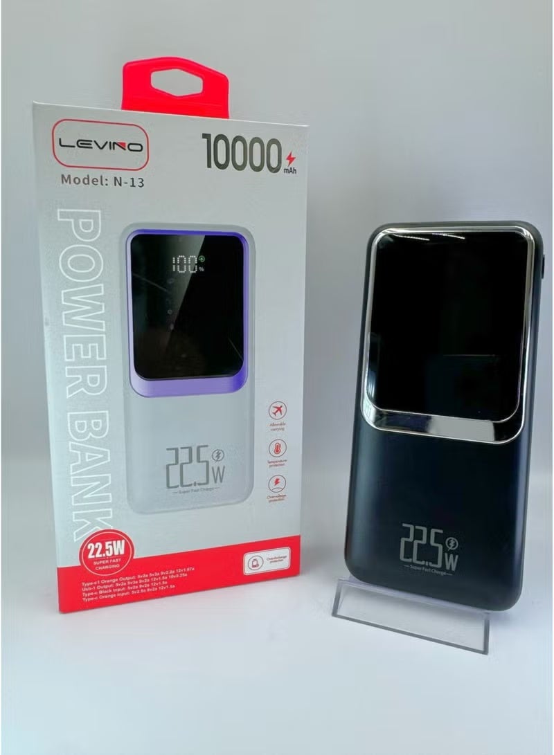 LEVINO 0000mAh Fast Charging Power Bank 22.5W PD – Flight Approved, Ultra-Slim Portable Charger with USB-C In/Out, Dual USB Outputs & Micro Input - Image 2