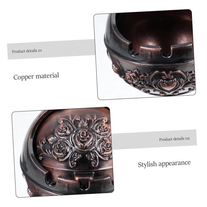 علبة سجائر مقاومة للرياح بلون الزيتون مع غطاء، تصميم دائري محمول للمنزل وغرفة المعيشة - Image 4