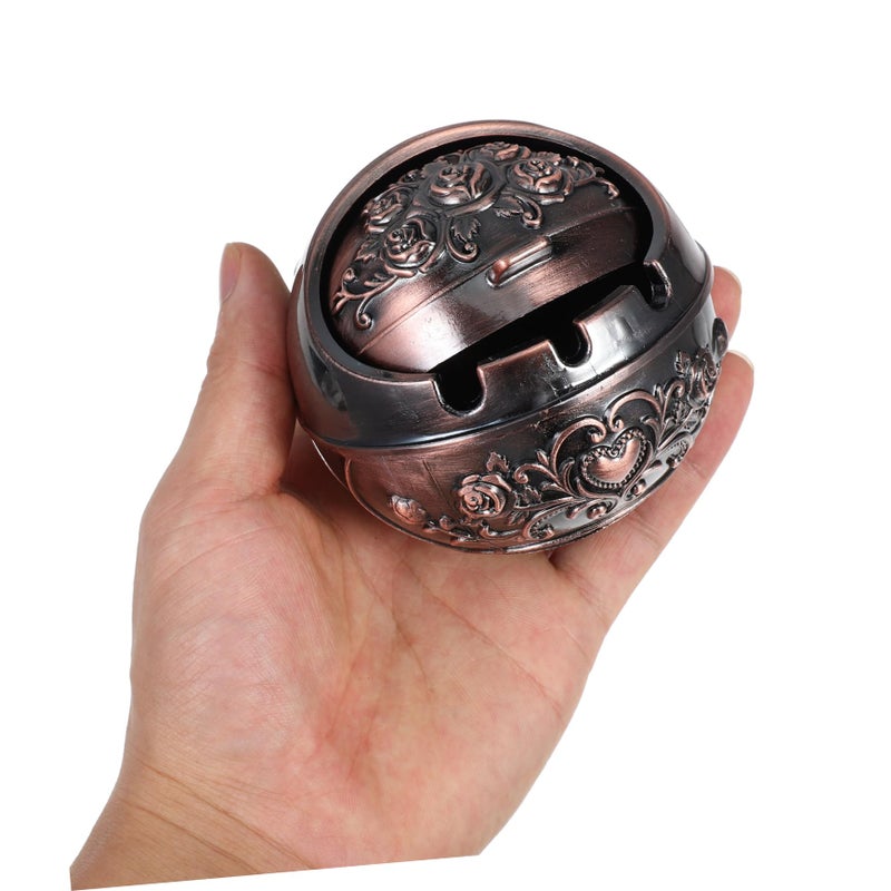 علبة سجائر مقاومة للرياح بلون الزيتون مع غطاء، تصميم دائري محمول للمنزل وغرفة المعيشة - Image 5