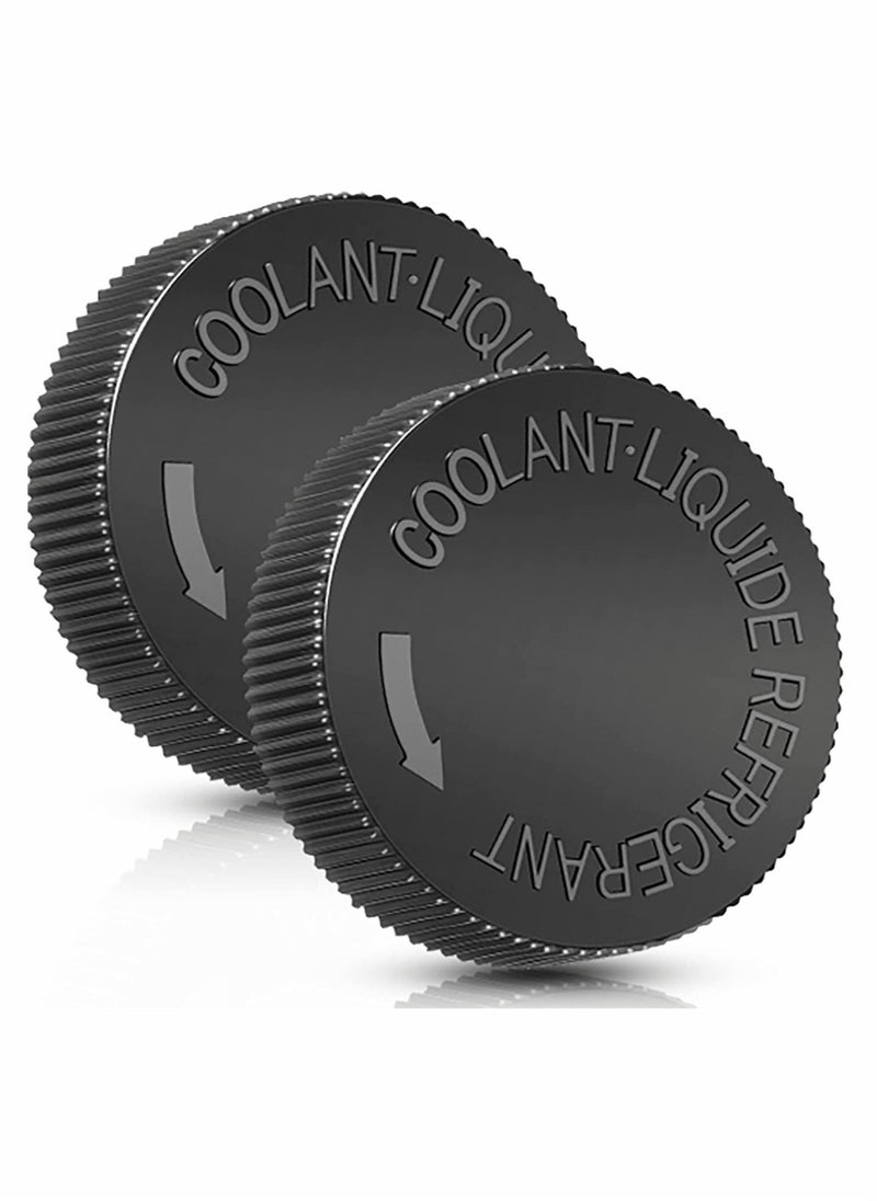 Excefore - Coolant Reservoir Cap 21712-79900 Black Radiator Overflow Tank Lid Cap Radiator Liquid Storage Cover Compatible with Infiniti Nissan Renault Engine Radiator Water Tank Caps Coolant Caps 2 PCS - Image 1