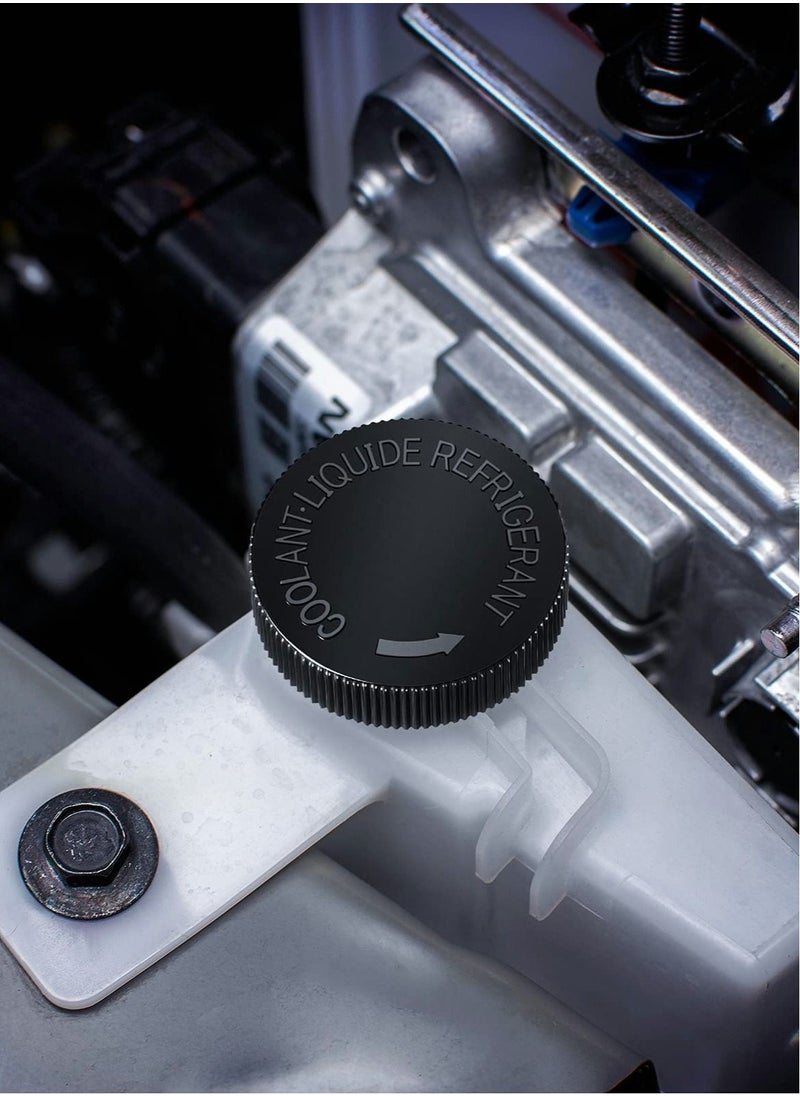 Excefore - Coolant Reservoir Cap 21712-79900 Black Radiator Overflow Tank Lid Cap Radiator Liquid Storage Cover Compatible with Infiniti Nissan Renault Engine Radiator Water Tank Caps Coolant Caps 2 PCS - Image 1