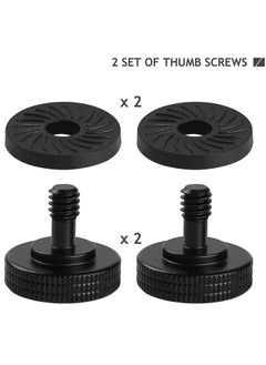 KASTWAVE Camera Holder Screw, Thumb Screw Camera Quick Release Adapter, with Rubber Pads, Tripod Screw Rubber Washers Female to 1/4"" Male Thumbscrew L Bracket Mount Thread for Camera Mounting Plate 2 Set  - Image 3