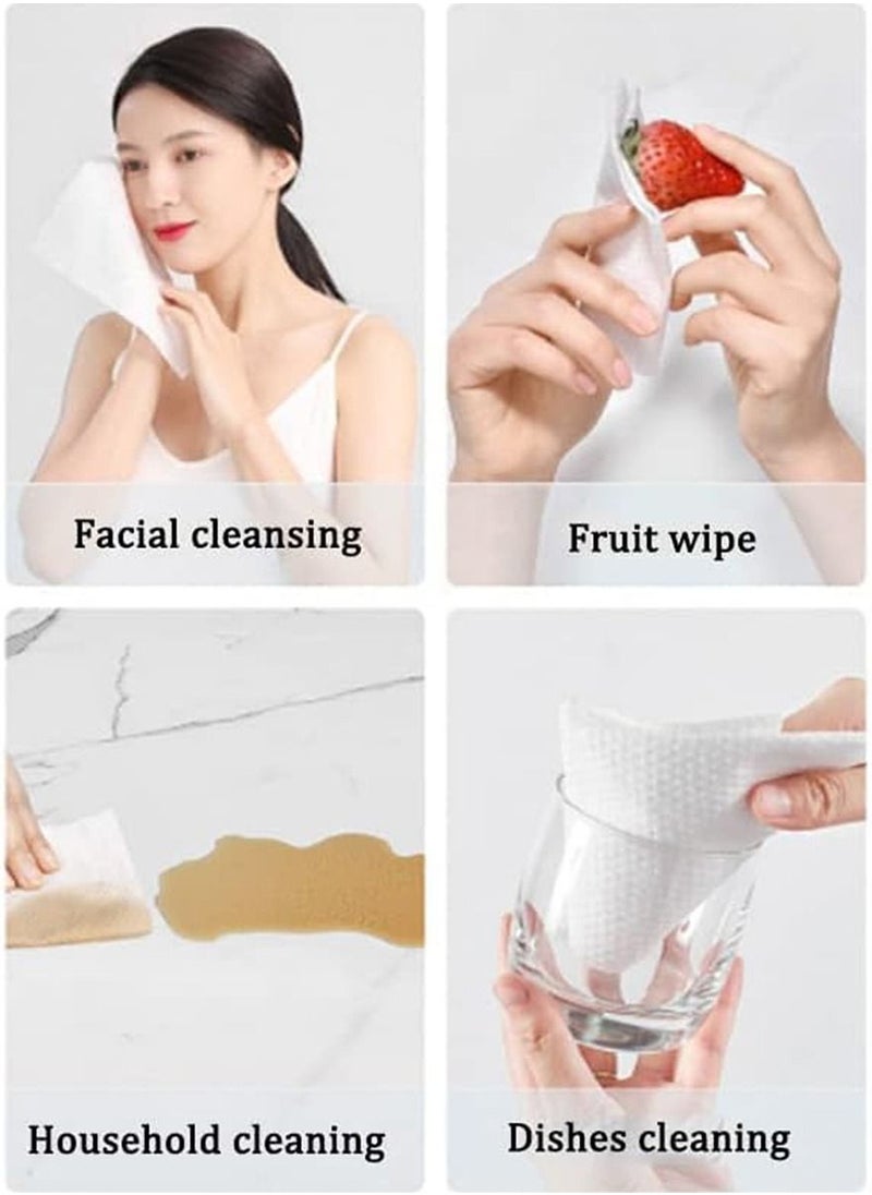 Generic 2 Pack Disposabel Face Cloths for Washing 100% Cotton Soft Facial Towel Lint Free Makeup Removing Towel  - Image 4