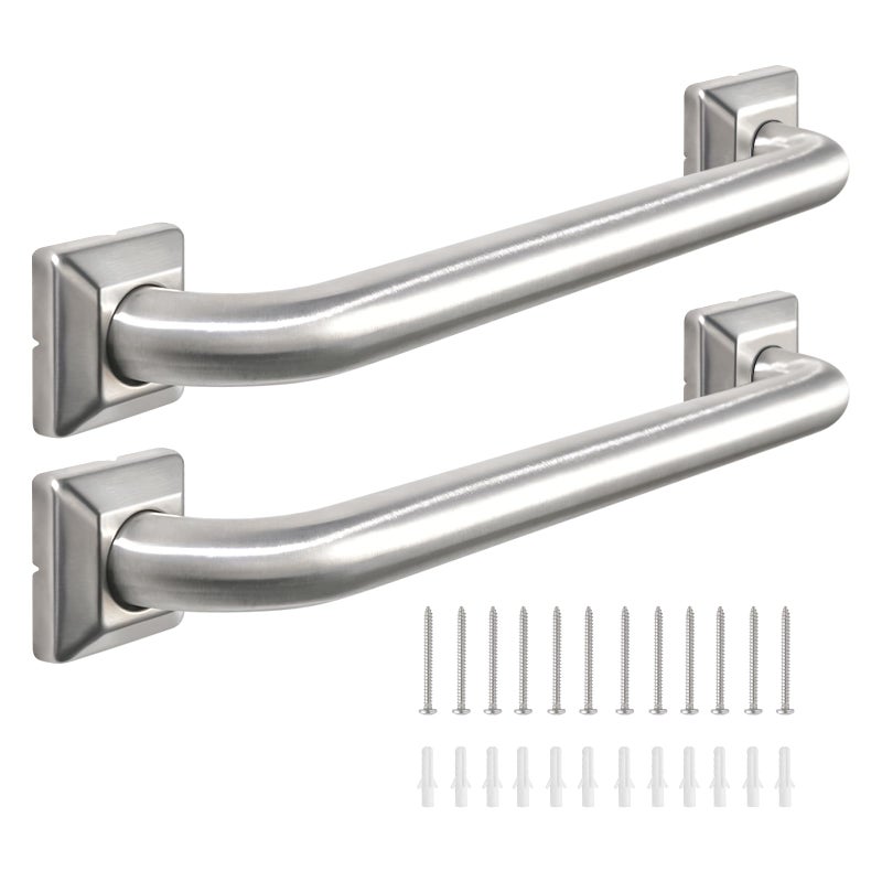 Raemnaky Bathroom Grab Bars Stainless Steel Handrail ADA Compliant 500lbs bathtubs and Showers Toilet Handle Safety for Handicap Elderly Disabled Injury 18inches 2 Pack - Image 2