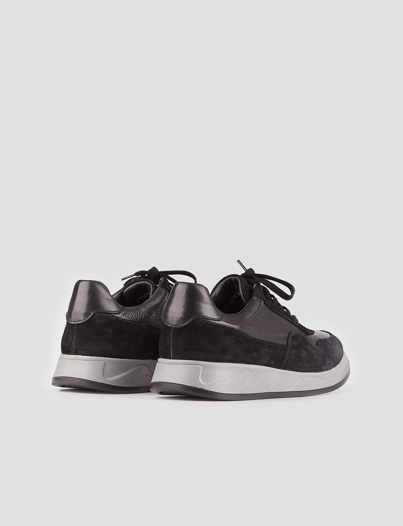 Cabani Special Design Amalfi Real Leather Light Sole Men's Sneaker Shoes 507M1520 Black  - Image 3