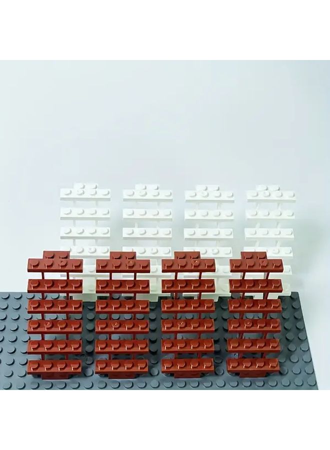 Set Of 4 Brown Staircase Bricks DIY Building Blocks For House Garden Accessories Gift Parts - Image 1