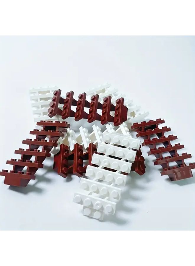 Set Of 4 Brown Staircase Bricks DIY Building Blocks For House Garden Accessories Gift Parts - Image 3
