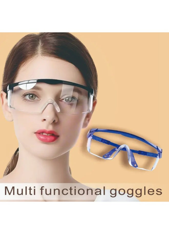 يالونج زوجان من نظارات السلامة، مضادة للضباب، ومقاومة للغبار، ومقاومة للخدش ومقاومة للرذاذ، مناسبة للممرضات والعمال والمهندسين المعماريين، إلخ. - Image 1