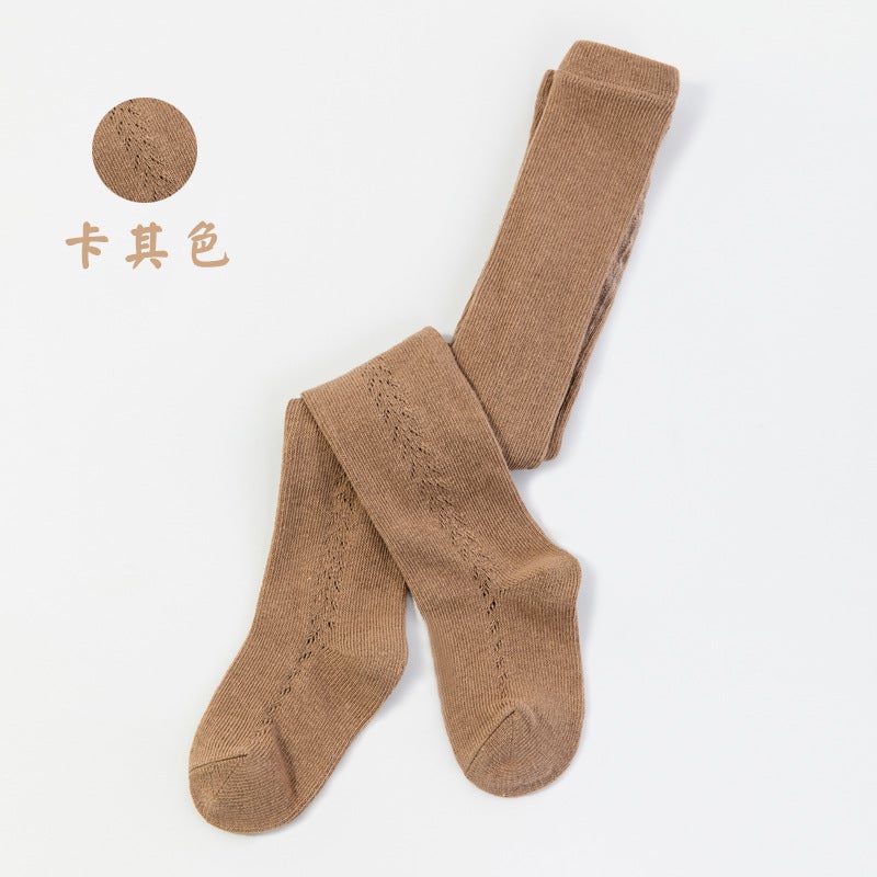 Spanish Style Thin Hollow Mesh Infant And Toddler Leggings Wheat Ear Transfer Pantyhose - Image 1