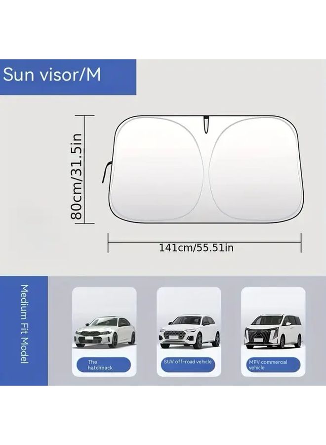 Middle Size Car Sunshade Windshield Cover UV Blocking Heat Insulation Sun Protection - Image 2