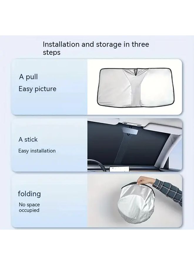 Middle Size Car Sunshade Windshield Cover UV Blocking Heat Insulation Sun Protection - Image 5