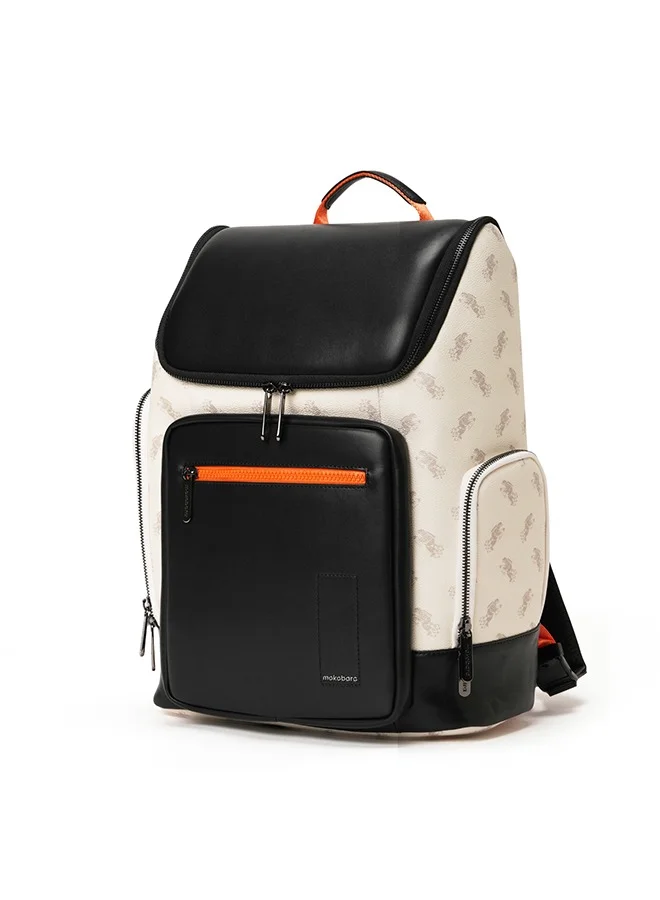 Mokobara MOKOBARA The Hovercraft Backpack Water-Resistant 15.6" Laptop Bag with Luggage Sleeve for Work, Travel, and Daily Use - Suitable for Men and Women (White)