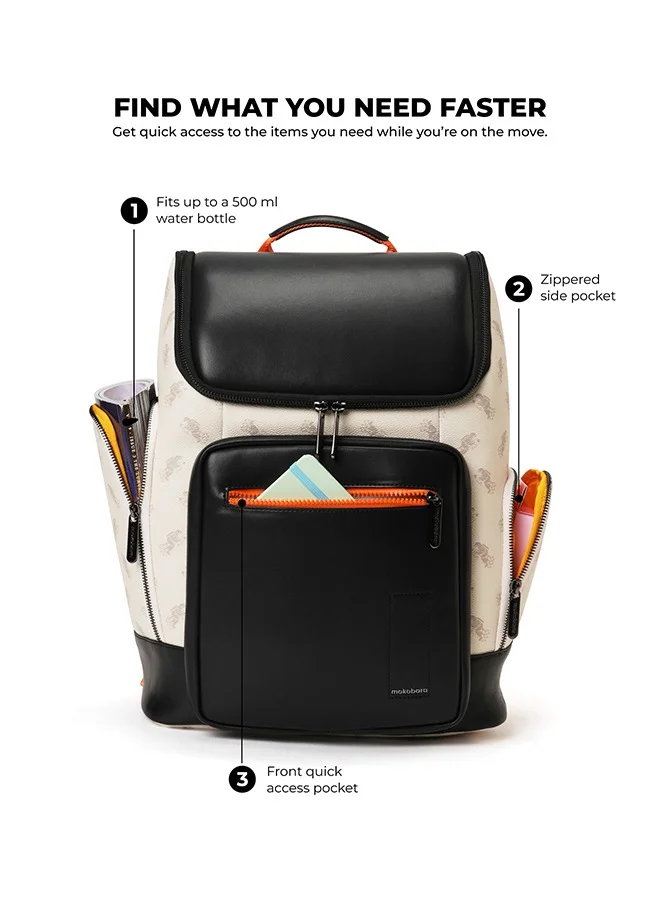 موكوبارا للتجارة ذ.م.م MOKOBARA The Hovercraft Backpack Water-Resistant 15.6" Laptop Bag with Luggage Sleeve for Work, Travel, and Daily Use - Suitable for Men and Women ( Multicolour)