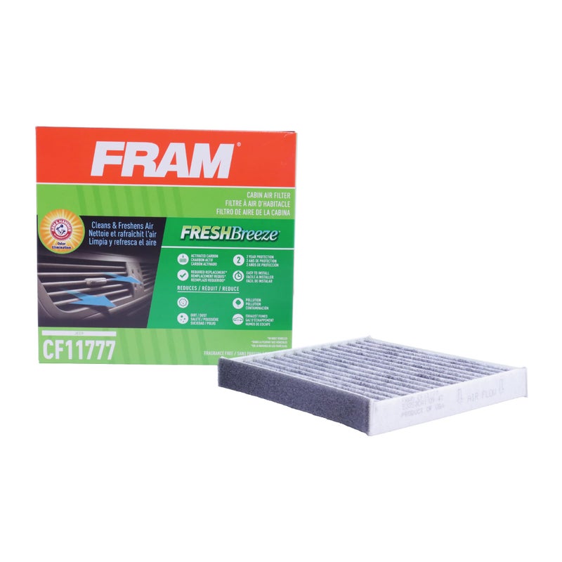 FRAM Fresh Breeze Cabin Air Filter with Arm Hammer Baking Soda CF11777 for Select Jeep Vehicles Pack of 1