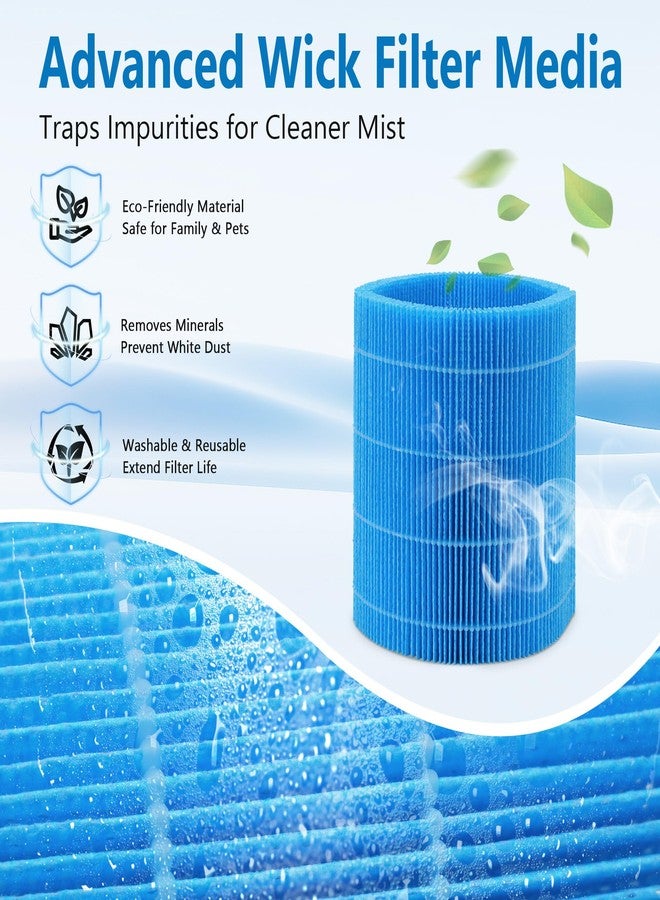 Harebery DH3i Replacement Filters Compatible with Blueair 2-in-1 Purify + Humidify | 3 Particle Filters + 1 Wick Filter - Image 5