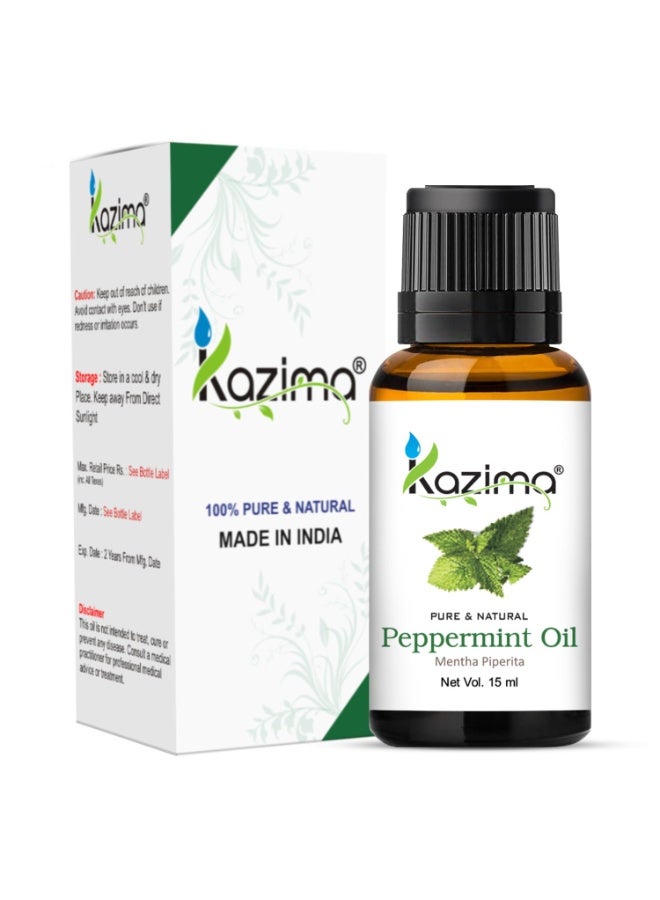 KAZIMA Combo Of Rosemary Oil and Peppermint Oil For Hair Growth, Skin Care - 100% Pure Natural Oil, 15 ml (Pack of 2) - Image 2