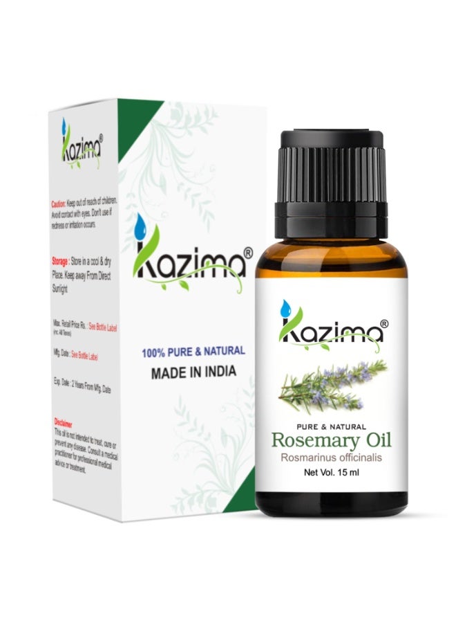 KAZIMA Combo Of Rosemary Oil and Peppermint Oil For Hair Growth, Skin Care - 100% Pure Natural Oil, 15 ml (Pack of 2) - Image 3